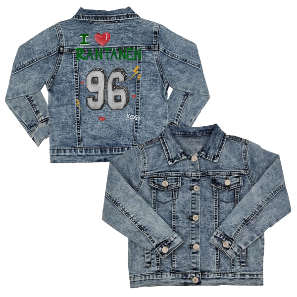 VIP NHL I Heart Player w/ Name, Number - Kid's Denim Jacket - Tiny Turnip