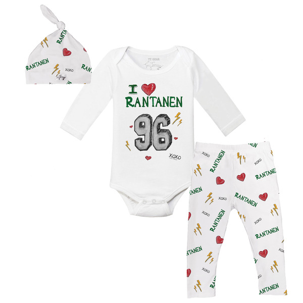 VIP NHL I Heart Player w/ Name, Number - Long Sleeve Snapper Layette Set - Tiny Turnip