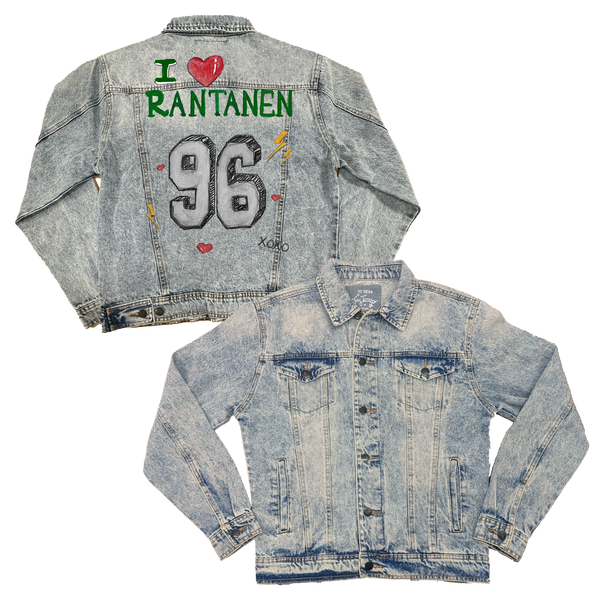 VIP NHL I Heart Player w/ Name, Number - Boyfriend Denim Jacket - Tiny Turnip
