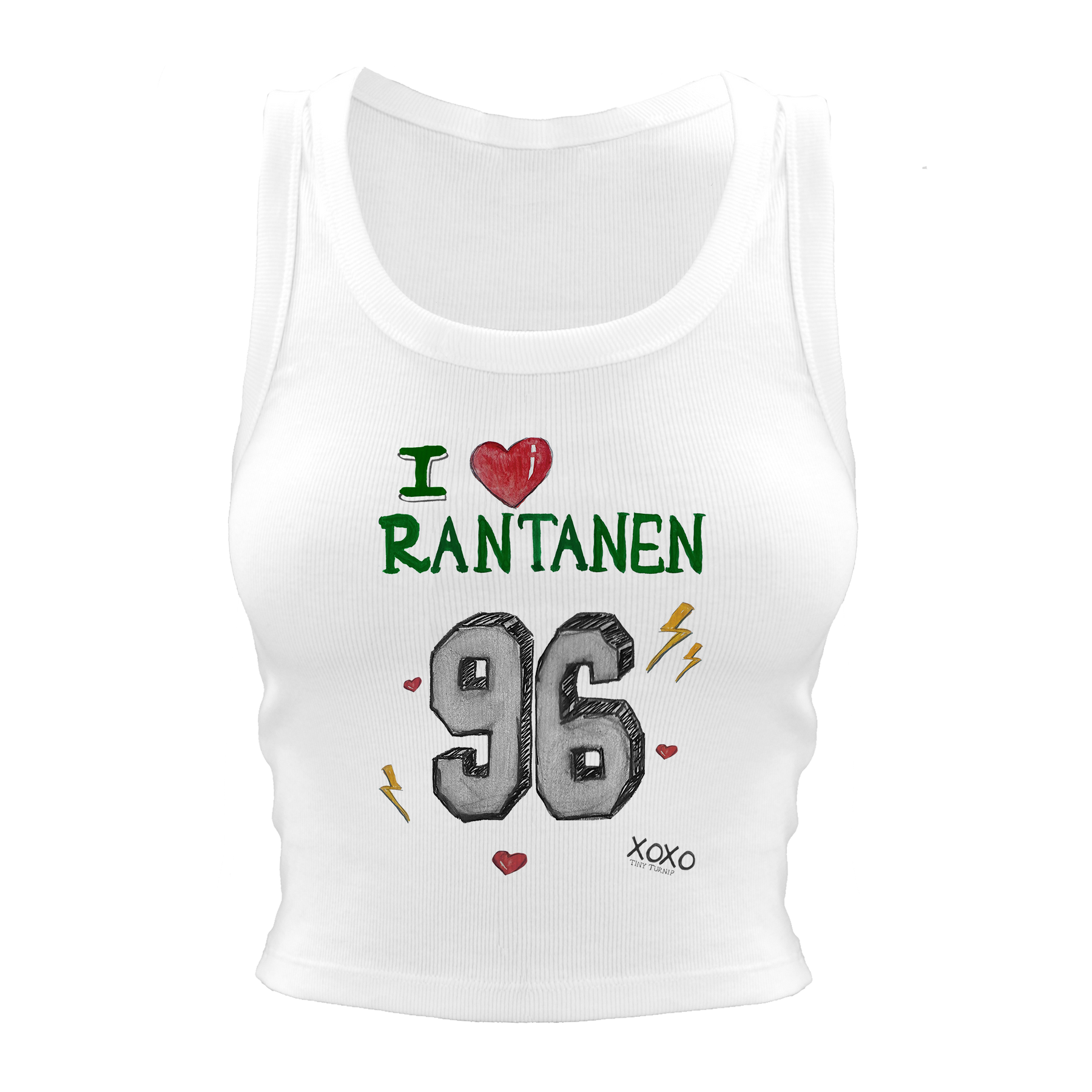 VIP NHL I Heart Player w/ Name, Number - Crop Tank - Tiny Turnip