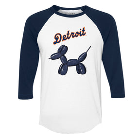 Detroit Tigers Balloon Dog 3/4 Navy Blue Sleeve Raglan