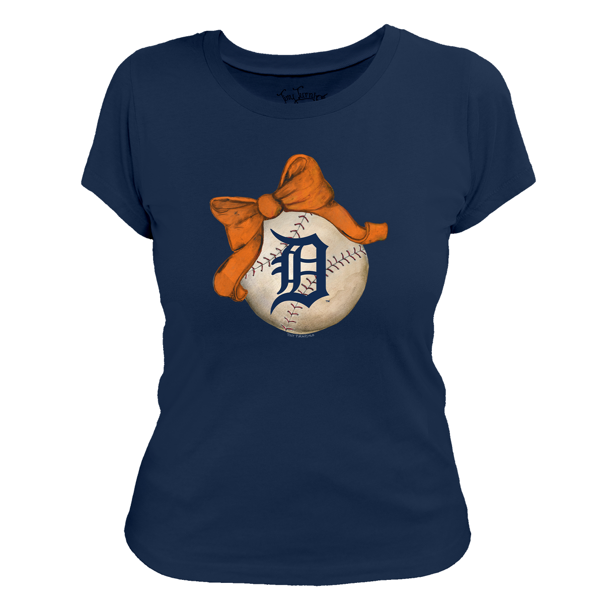 Detroit Tigers Baseball Bow Tee Shirt