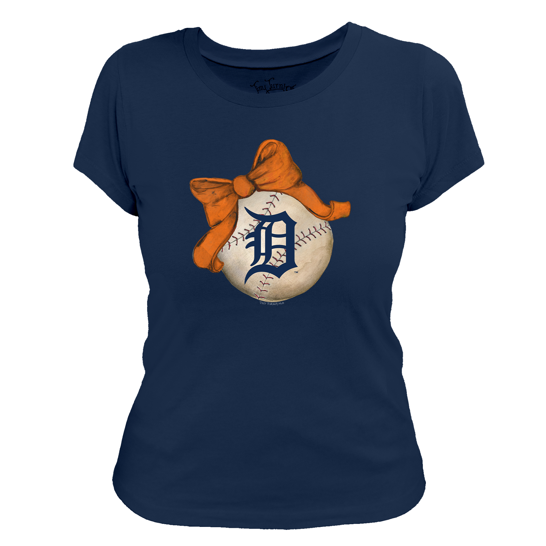 Detroit Tigers Baseball Bow Tee Shirt