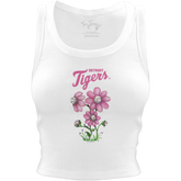 Detroit Tigers Blooming Baseballs Crop Tank - Tiny Turnip