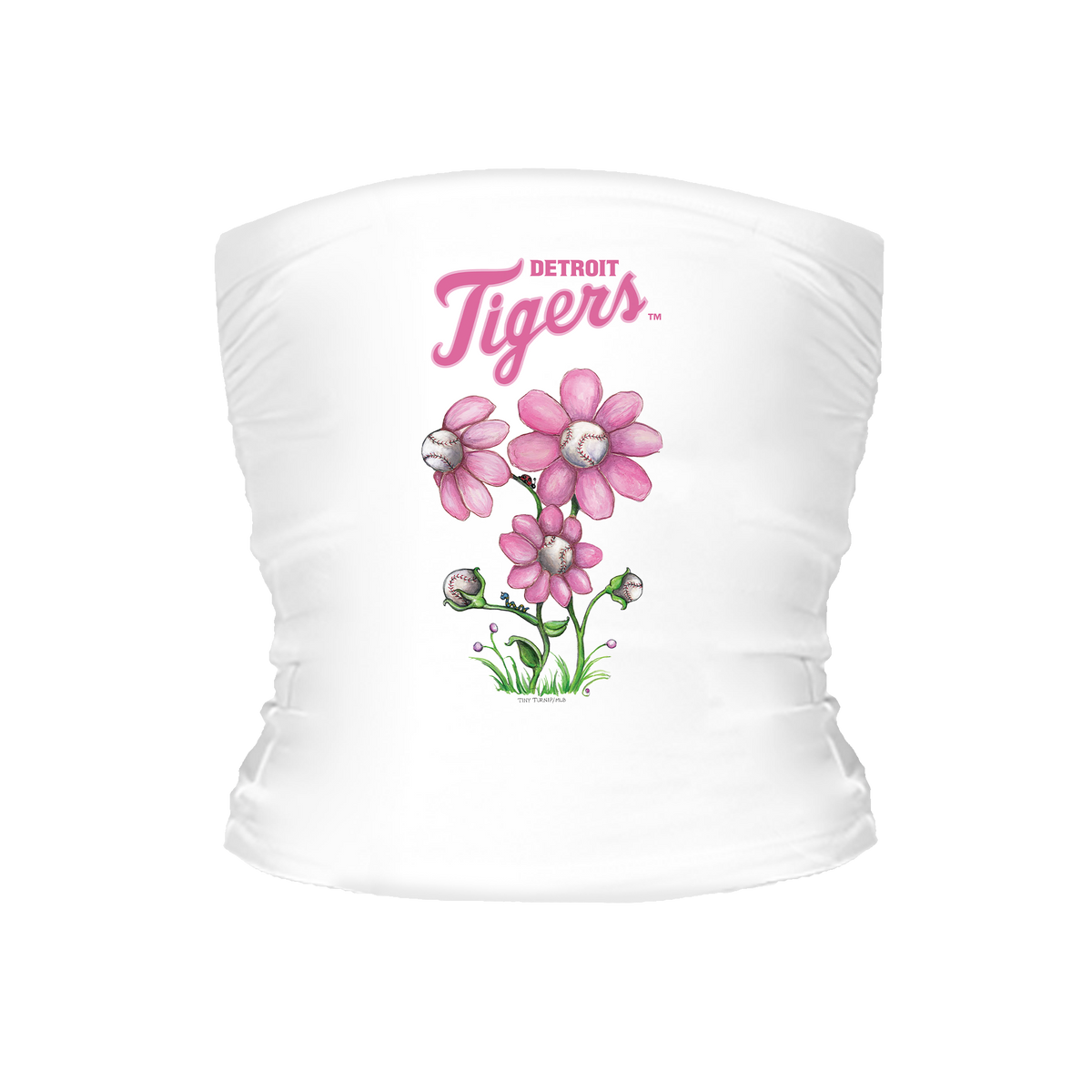 Detroit Tigers Blooming Baseball Tube Top - Tiny Turnip