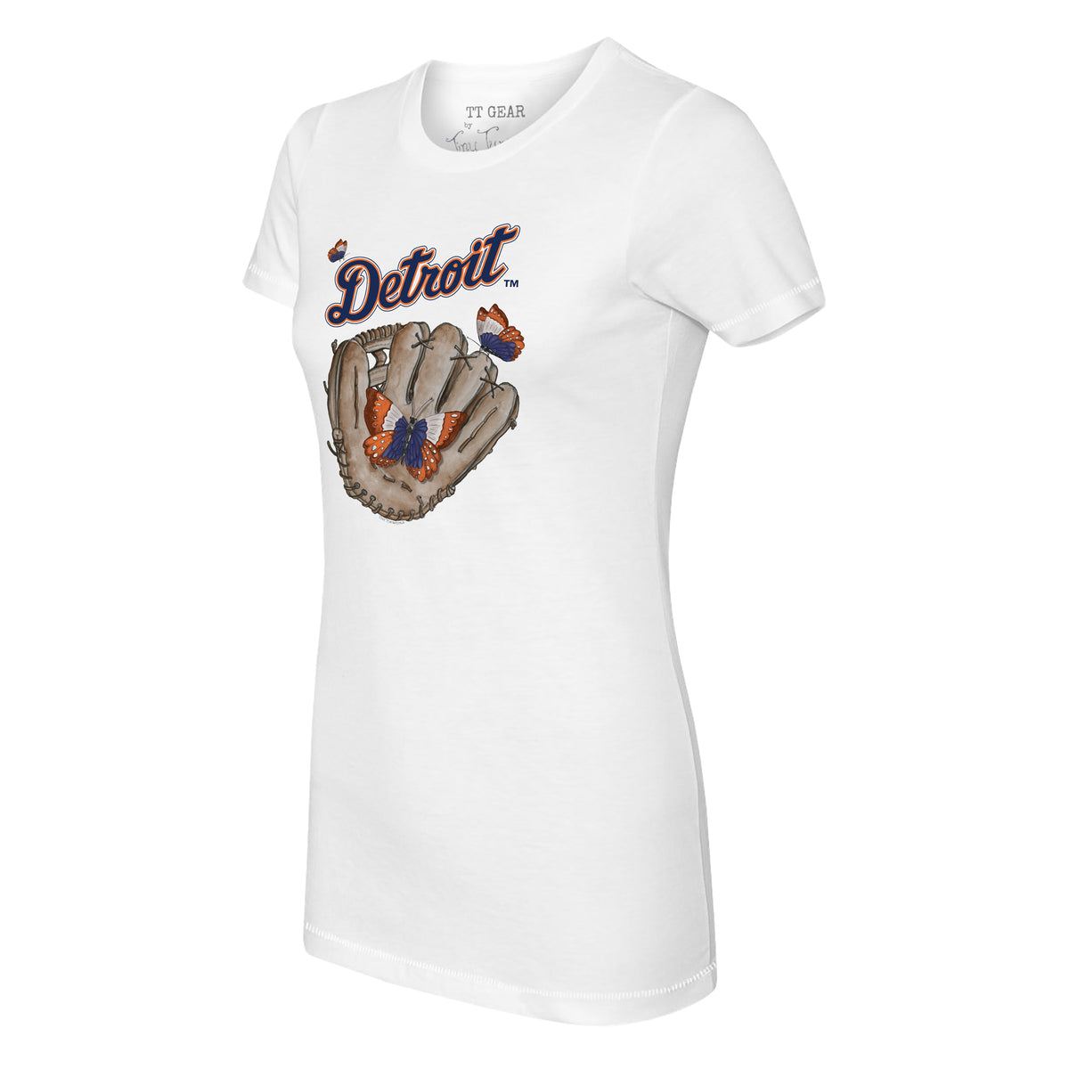 Detroit Tigers Butterfly Glove Tee Shirt