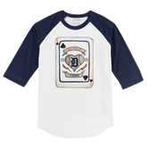 Detroit Tigers Card 3/4 Navy Blue Sleeve Raglan