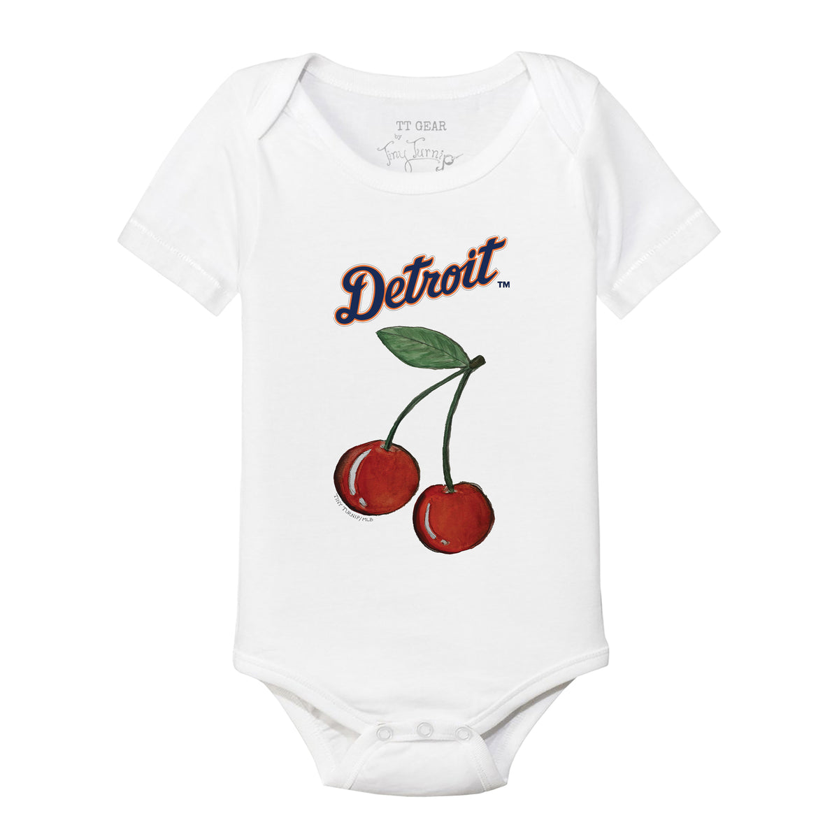 Detroit Tigers Cherries Short Sleeve Snapper