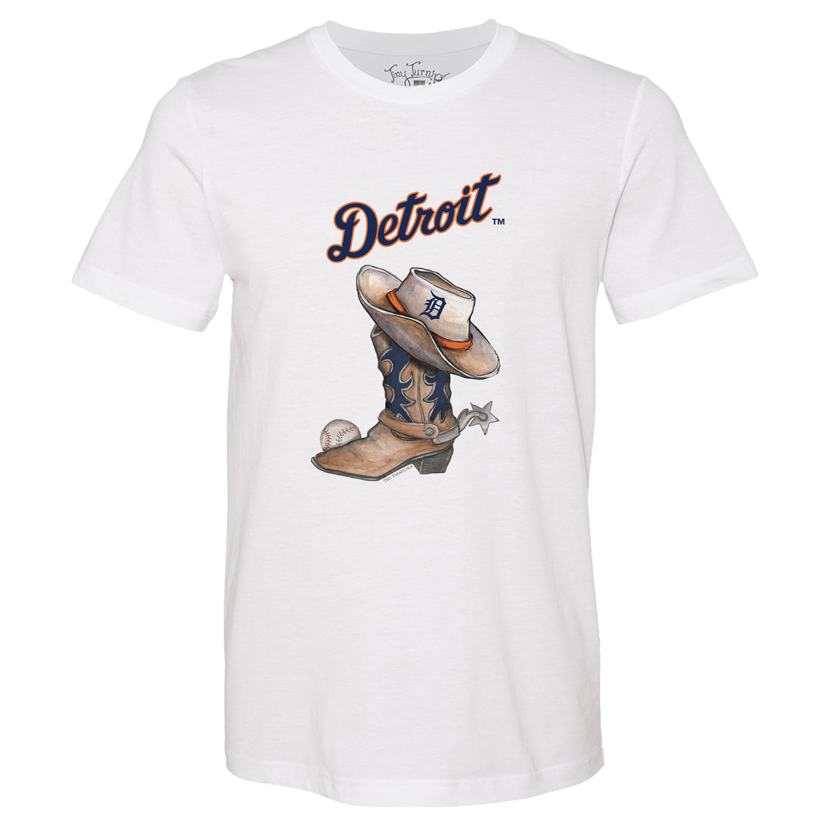 Detroit Tigers Cowboy Boot Unisex Tee Shirt