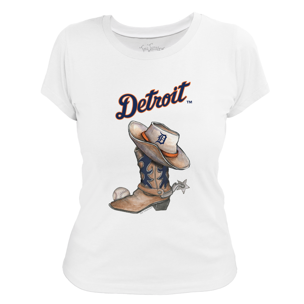 Detroit Tigers Cowboy Boot Women's Tee Shirt