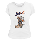 Detroit Tigers Cowboy Boot Women's Tee Shirt