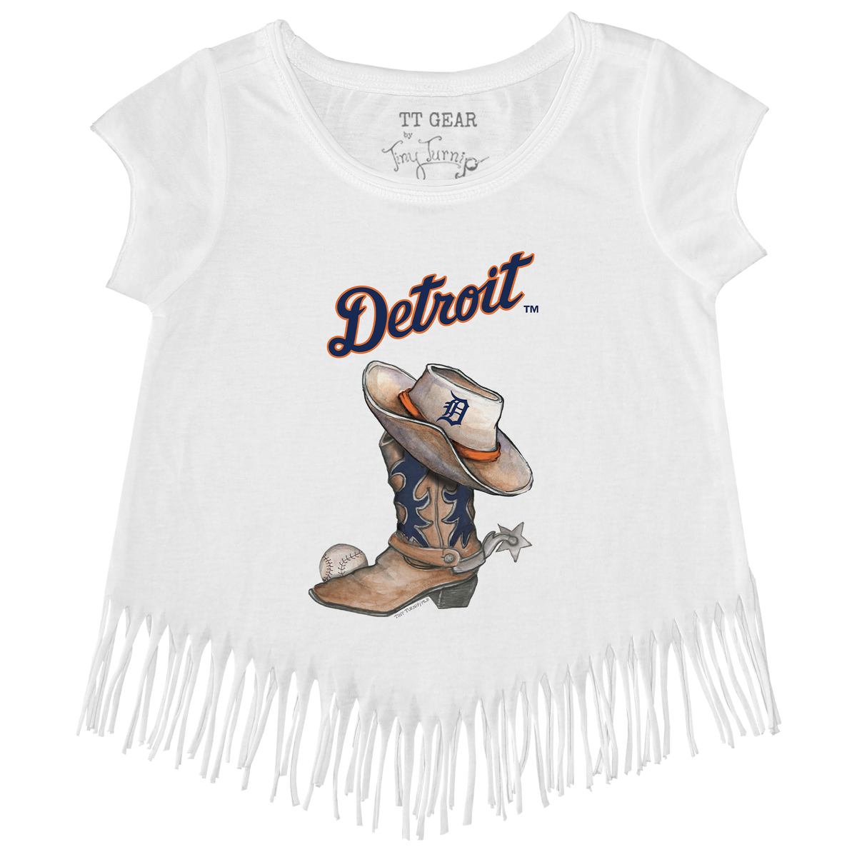 Detroit Tigers Cowboy Boot Fringe Tee