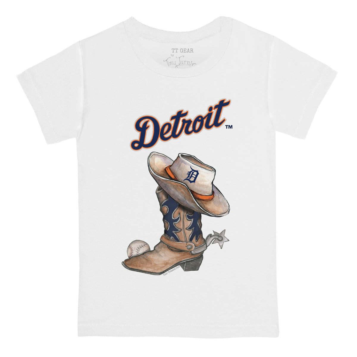 Detroit Tigers Cowboy Boot Kid's Tee Shirt