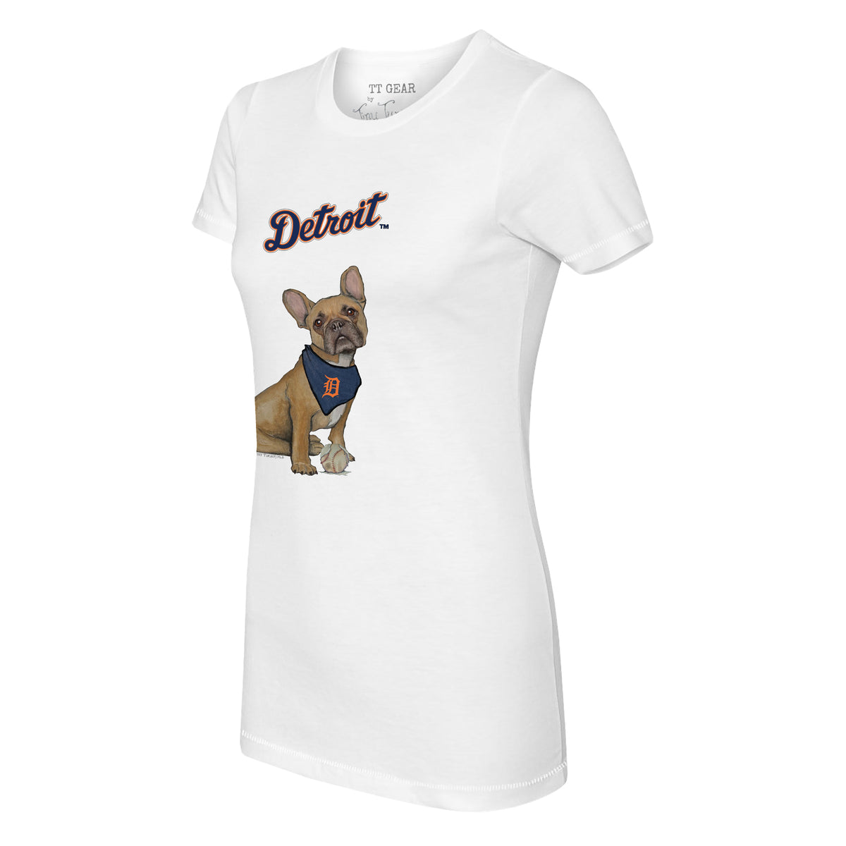 Detroit Tigers French Bulldog Tee Shirt