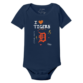 I Heart Tigers Short Sleeve Snapper - Tiny Turnip