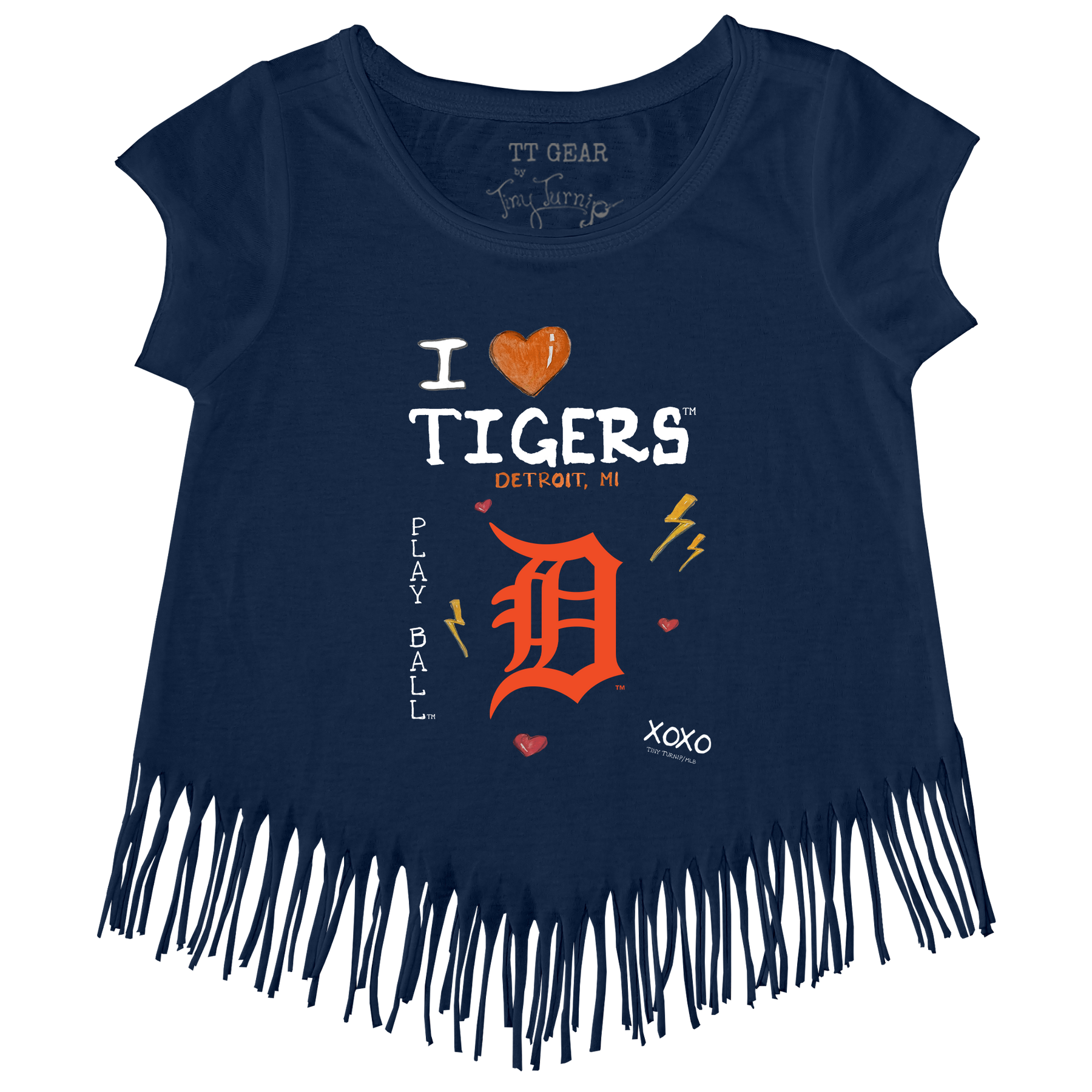 I Heart Tigers Fringe Tee - Tiny Turnip