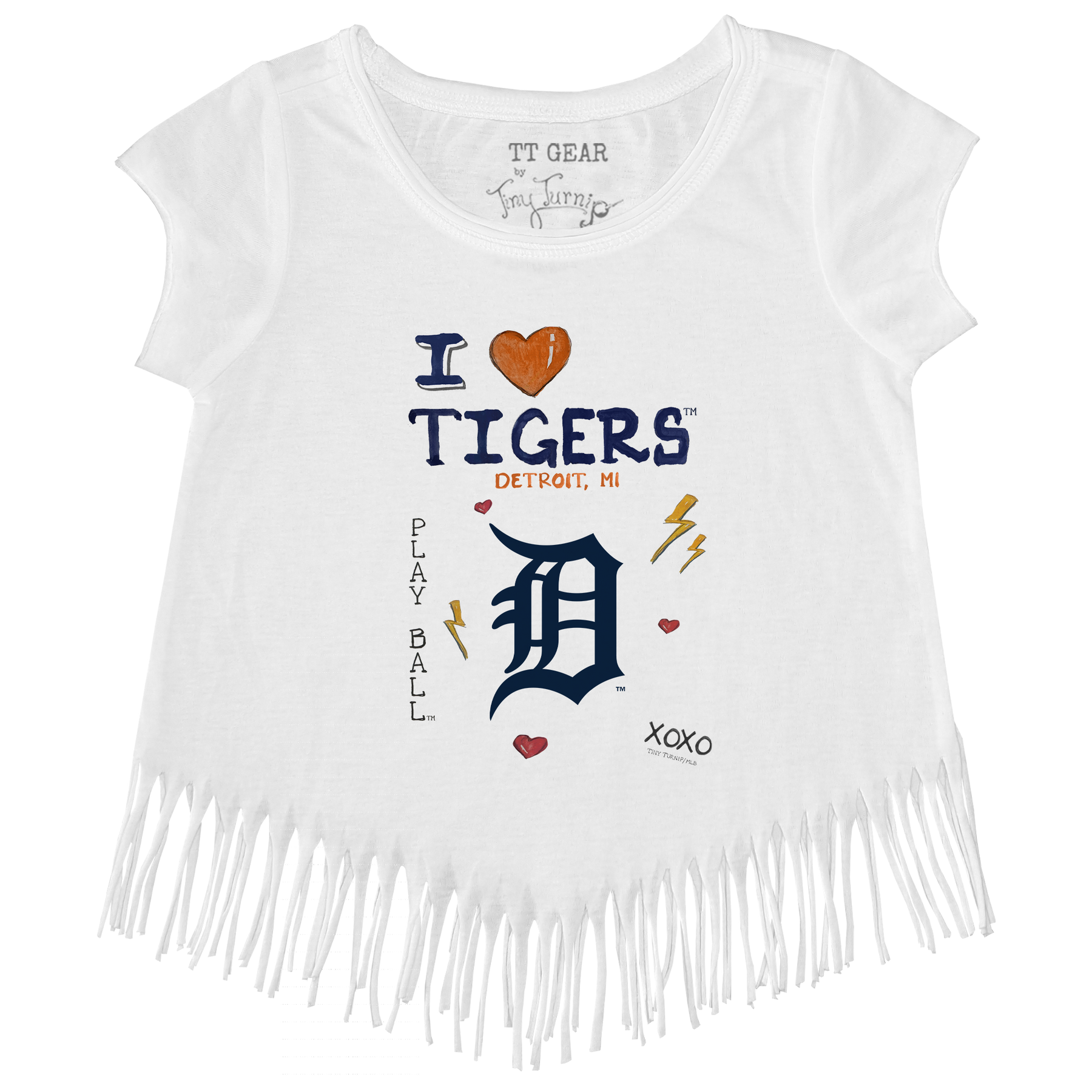 I Heart Tigers Fringe Tee - Tiny Turnip