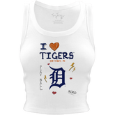 Detroit Tigers I Heart Team Crop Tank - Tiny Turnip