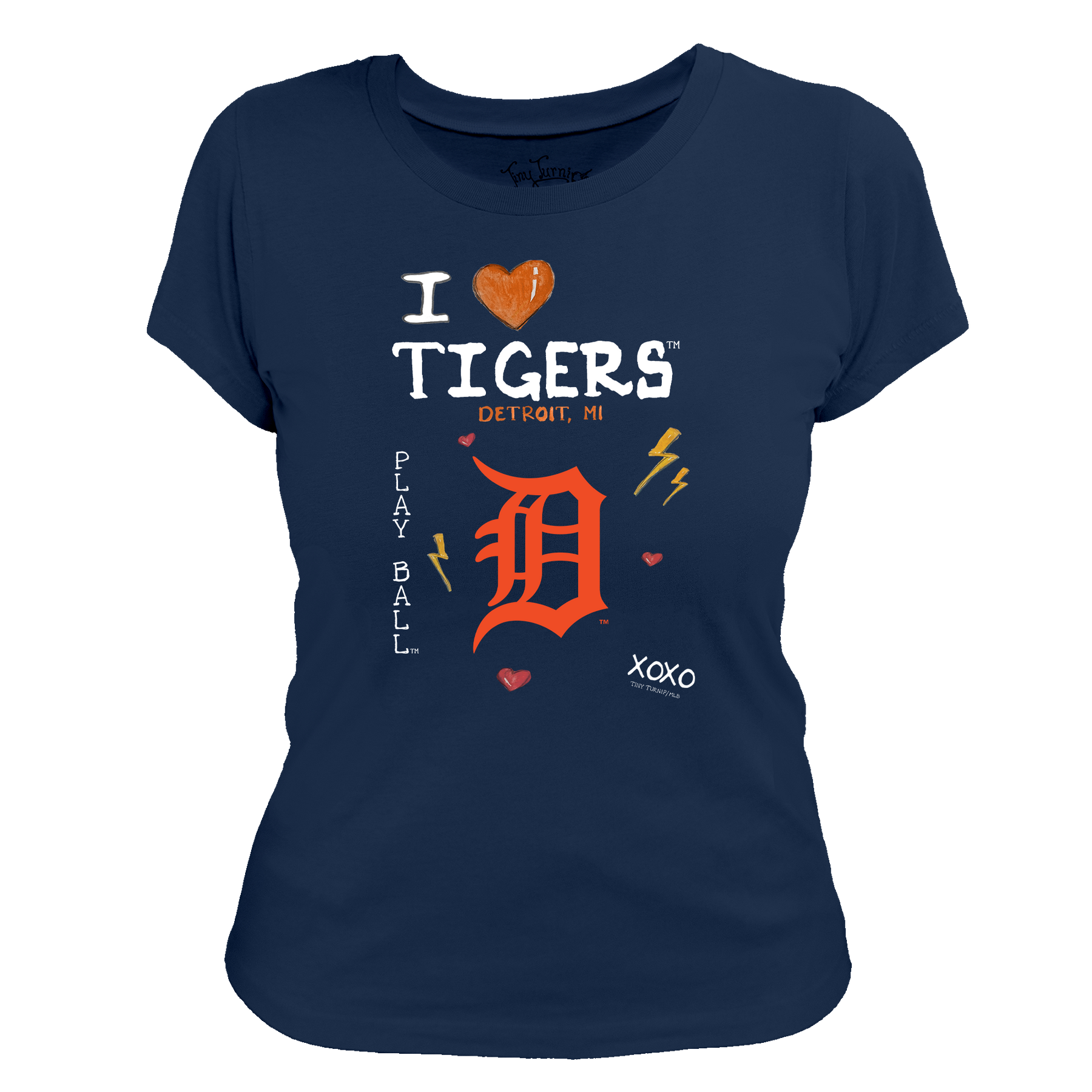 I Heart Tigers Women's Tee Shirt - Tiny Turnip