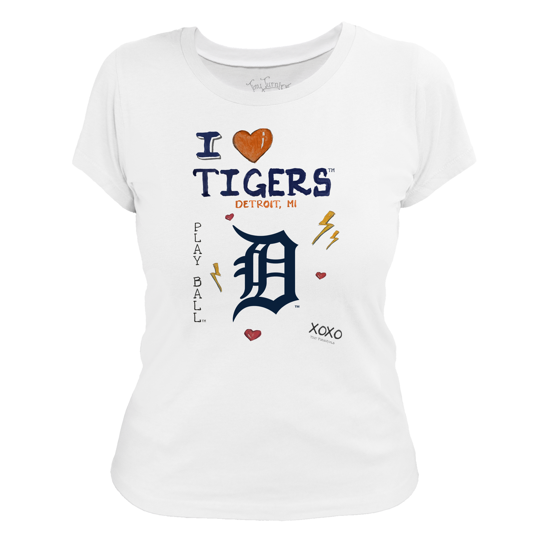 I Heart Tigers Women's Tee Shirt - Tiny Turnip