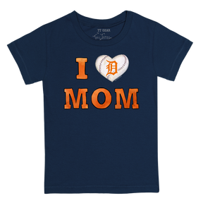 Detroit Tigers I Love Mom Tee Shirt