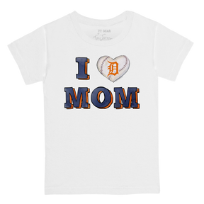 Detroit Tigers I Love Mom Tee Shirt