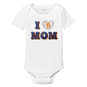 Detroit Tigers I Love Mom Short Sleeve Snapper