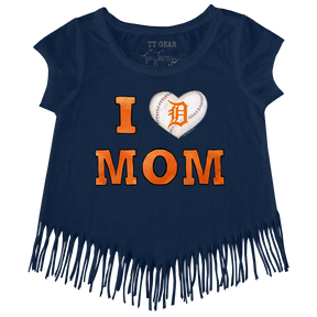 Detroit Tigers I Love Mom Fringe Tee