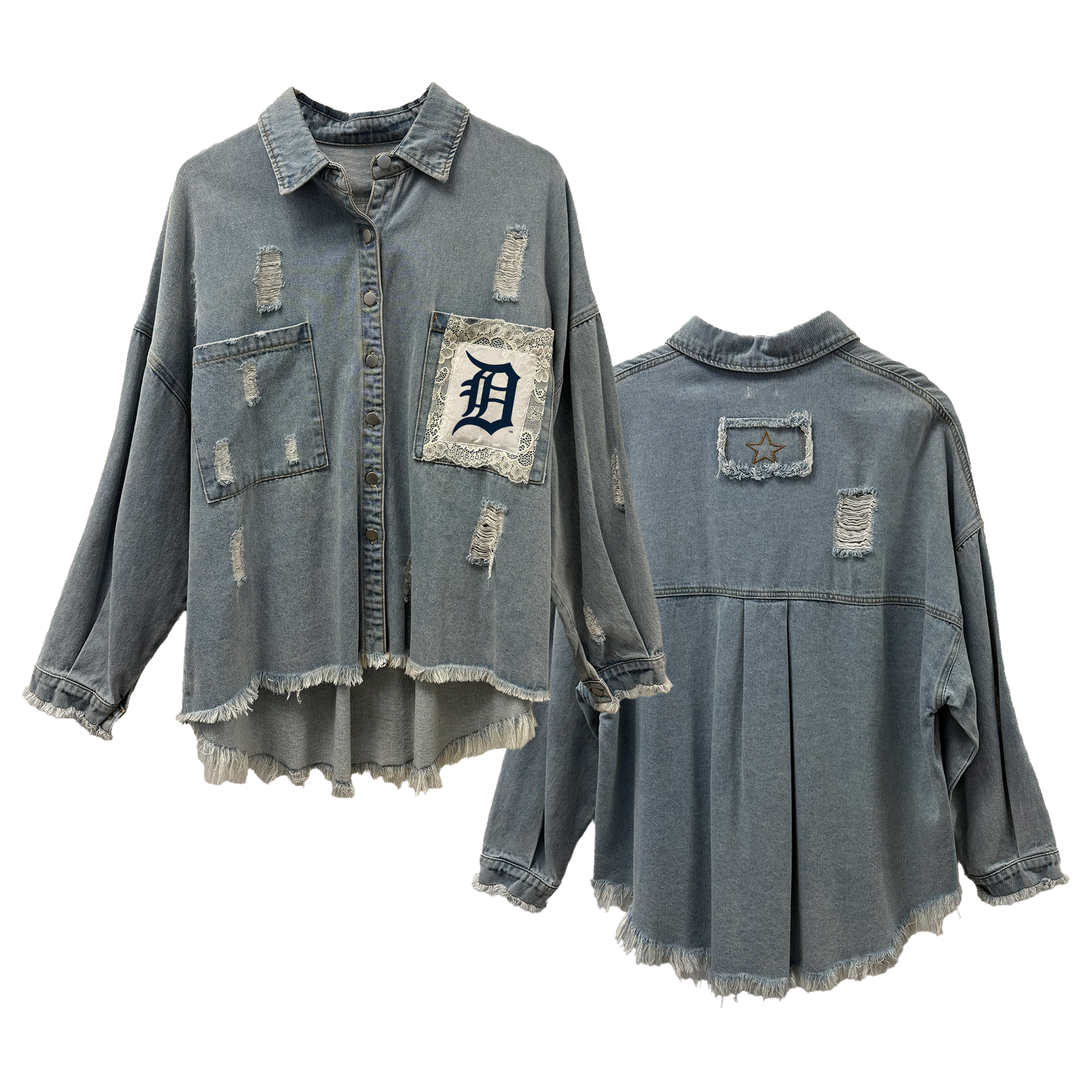 Detroit Tigers Lace Olivia Jacket - Tiny Turnip