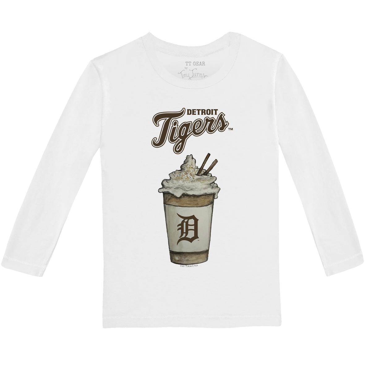 Detroit Tigers Latte Long-Sleeve Tee Shirt