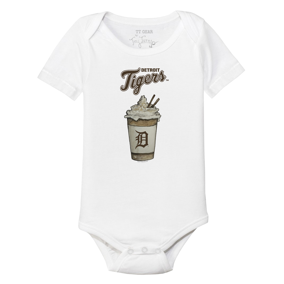 Detroit Tigers Latte Short Sleeve Snapper