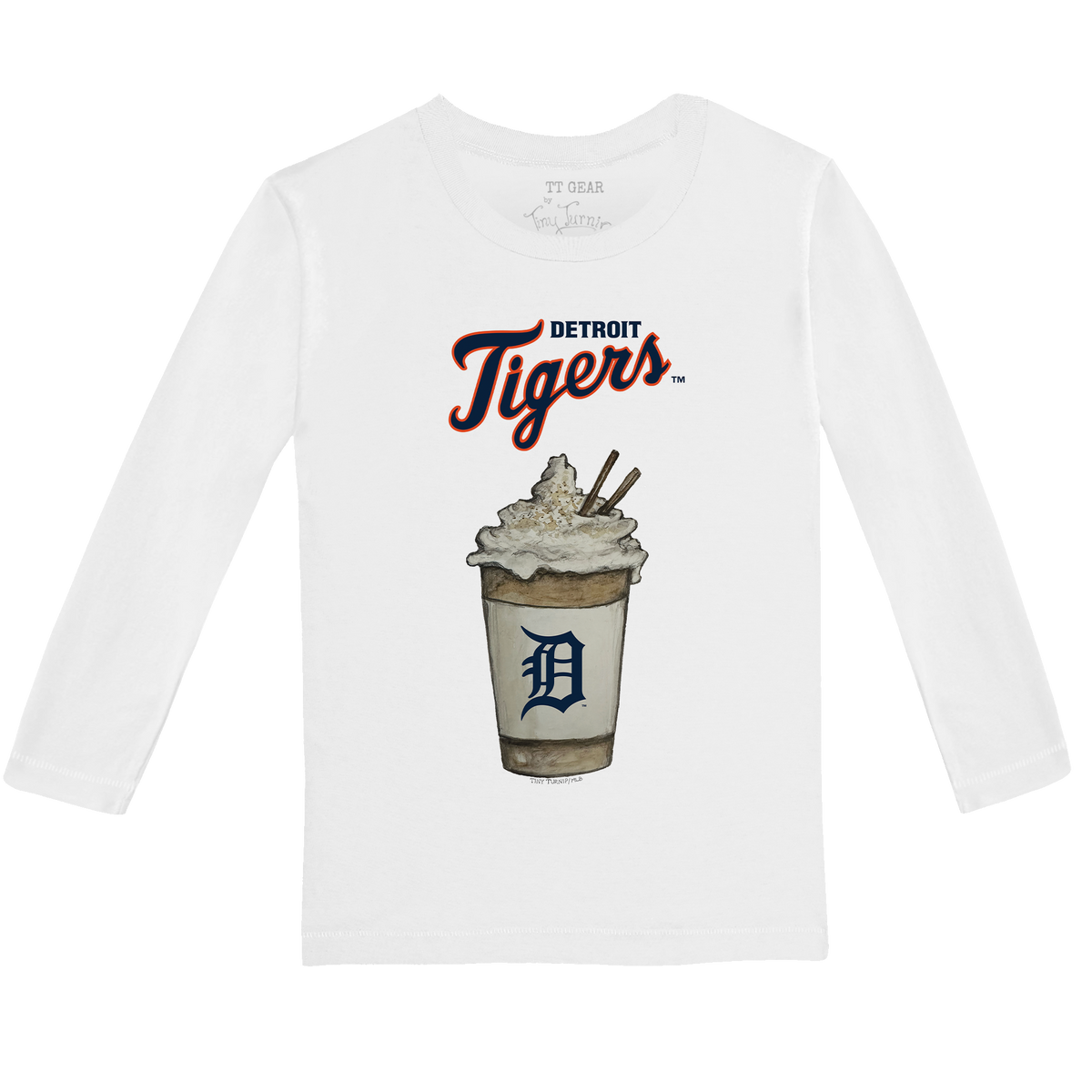 Detroit Tigers Latte Long-Sleeve Tee Shirt