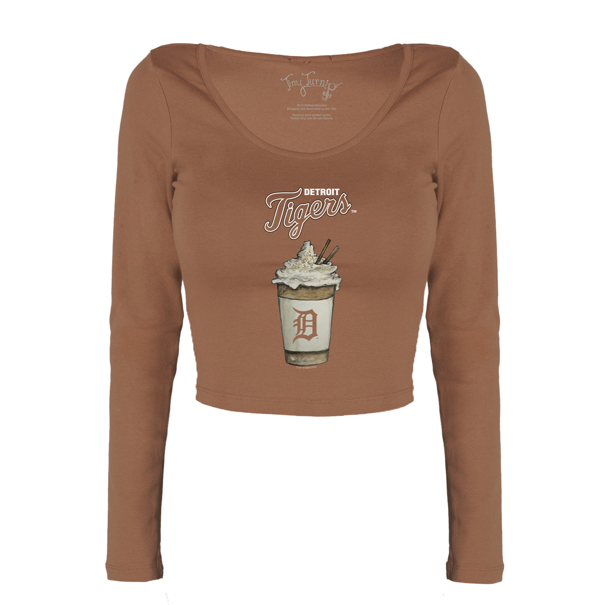 Detroit Tigers Latte Women's Lucy Long Sleeve