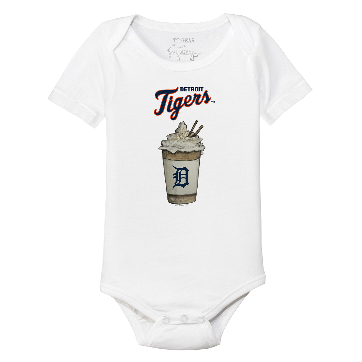 Detroit Tigers Latte Short Sleeve Snapper