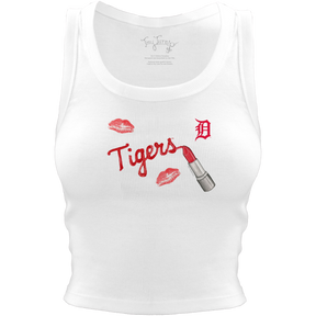 Detroit Tigers Lipstick Crop Tank - Tiny Turnip