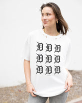 Detroit Tigers Logo Grid Vintage Tee