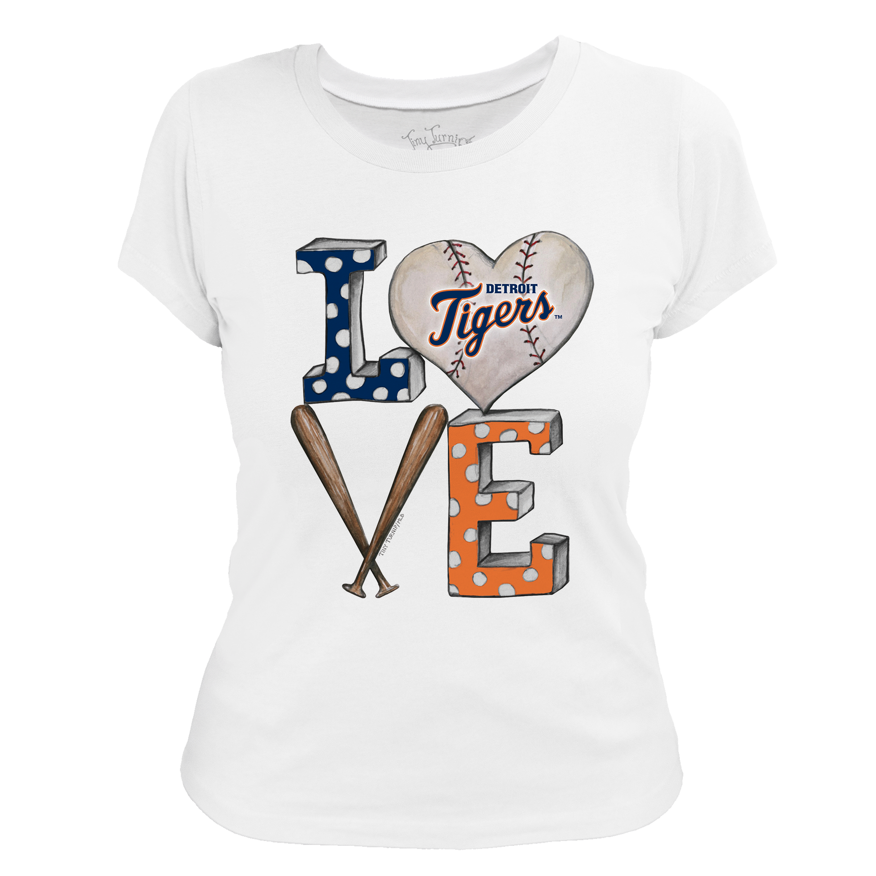 Detroit Tigers Baseball LOVE Tee Shirt