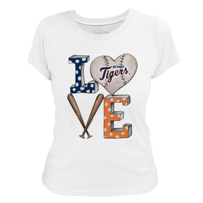 Detroit Tigers Baseball LOVE Tee Shirt