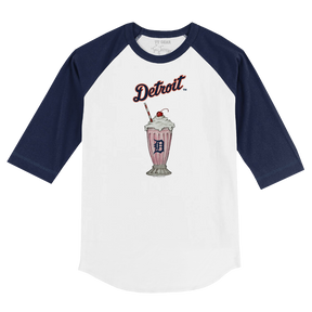 Detroit Tigers Milkshake 3/4 Navy Blue Sleeve Raglan