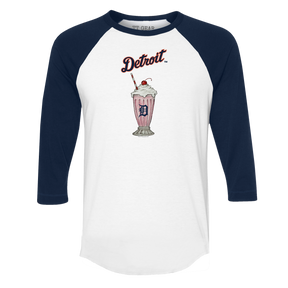 Detroit Tigers Milkshake 3/4 Navy Blue Sleeve Raglan