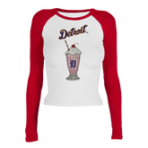 Detroit Tigers Milkshake Roxy Raglan Long Sleeve