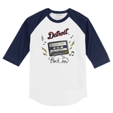 Detroit Tigers Mixtape 3/4 Navy Blue Sleeve Raglan