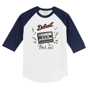 Detroit Tigers Mixtape 3/4 Navy Blue Sleeve Raglan