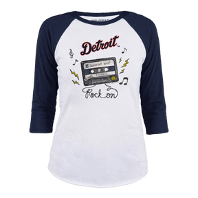 Detroit Tigers Mixtape 3/4 Navy Blue Sleeve Raglan