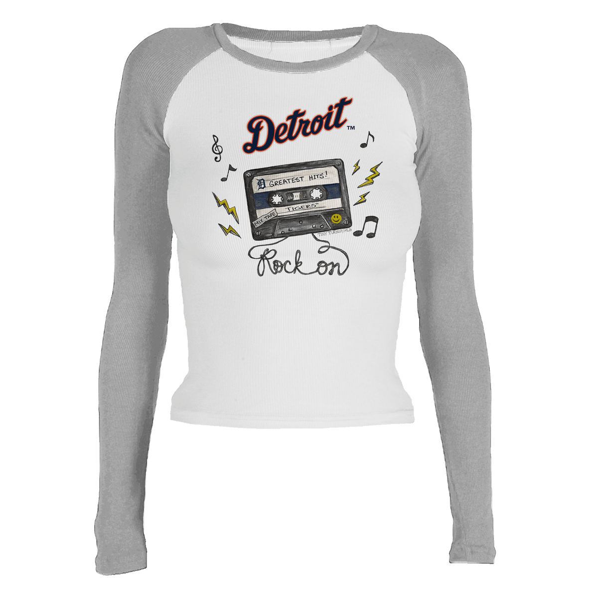 Detroit Tigers Mixtape Roxy Raglan Long Sleeve