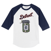 Detroit Tigers Pickle Jar 3/4 Navy Blue Sleeve Raglan