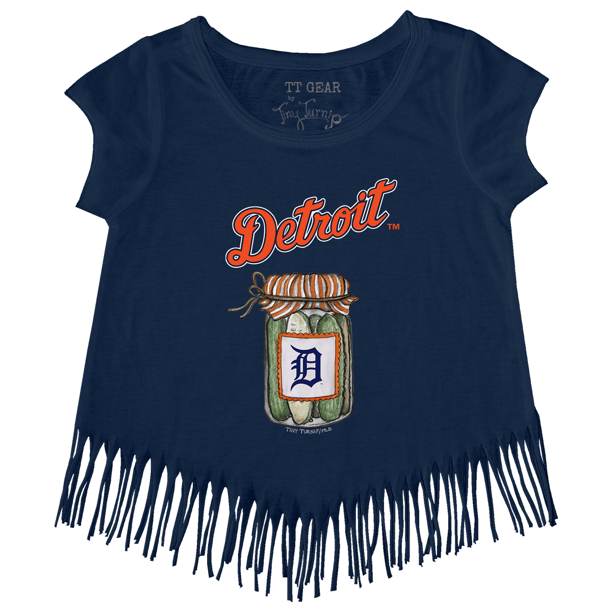 Detroit Tigers Pickle Jar Fringe Tee