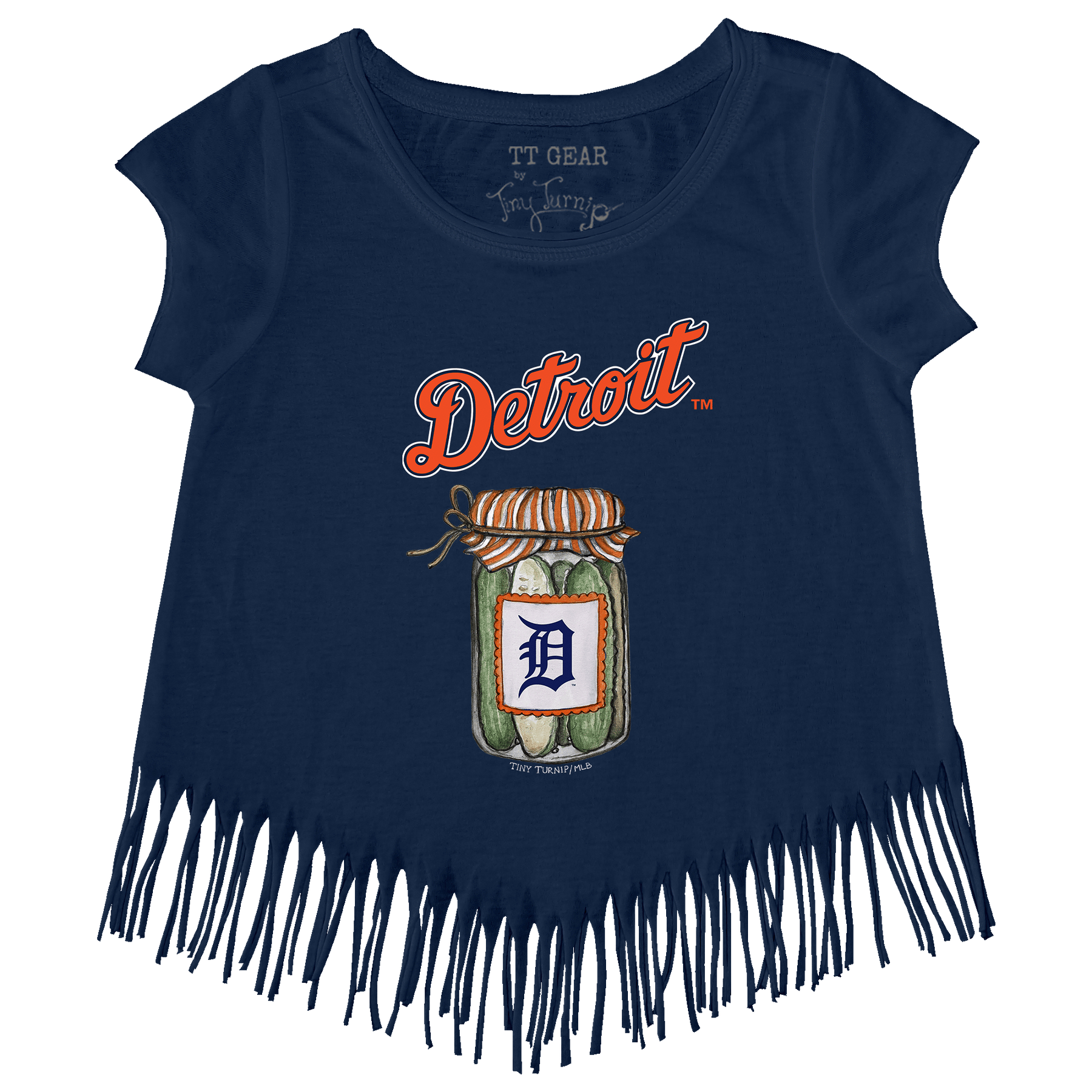 Detroit Tigers Pickle Jar Fringe Tee