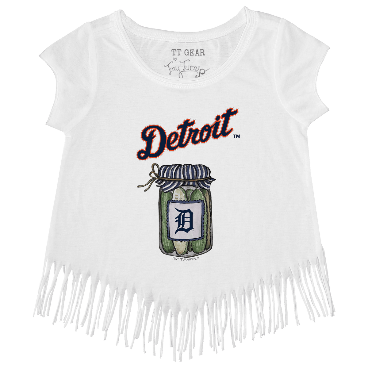 Detroit Tigers Pickle Jar Fringe Tee