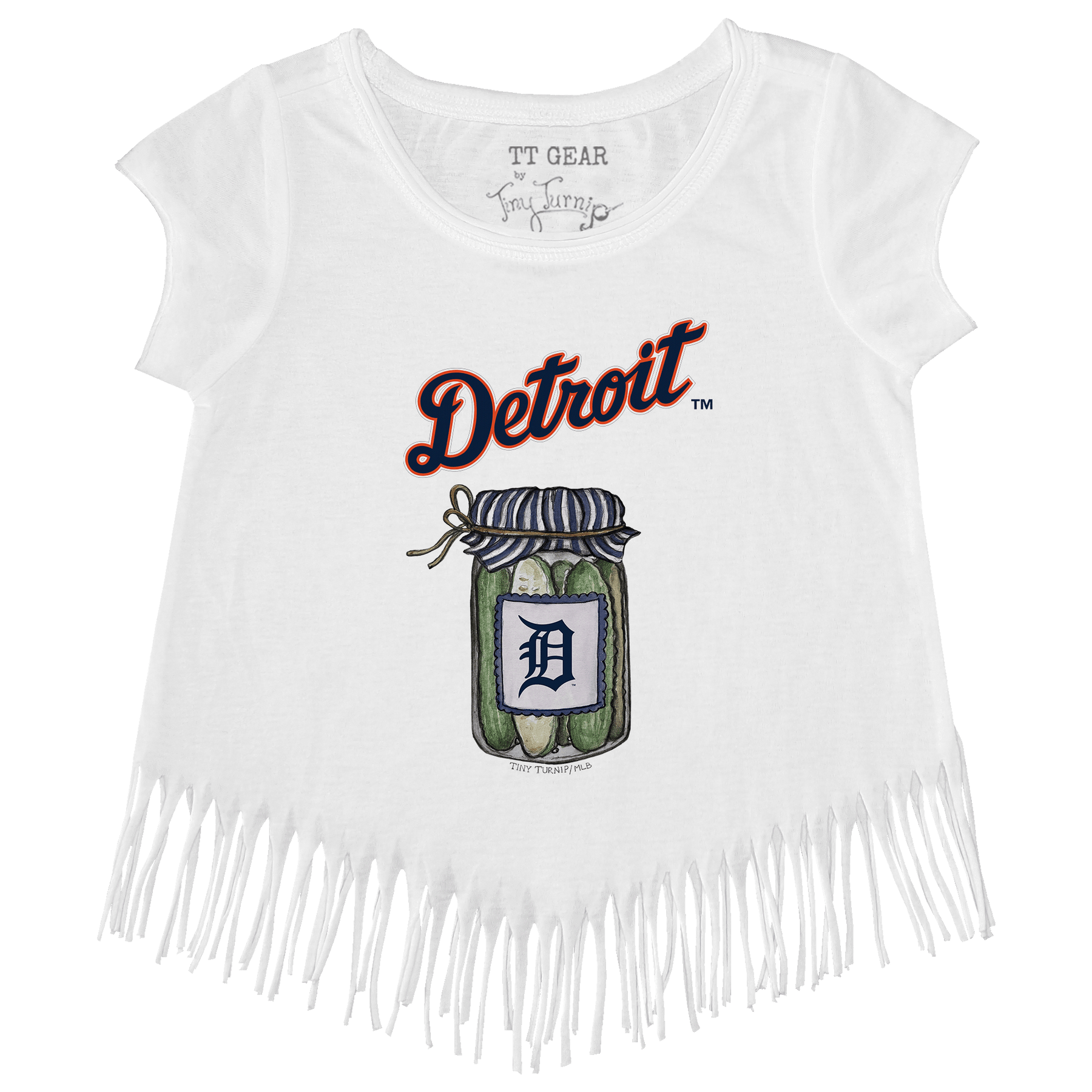 Detroit Tigers Pickle Jar Fringe Tee